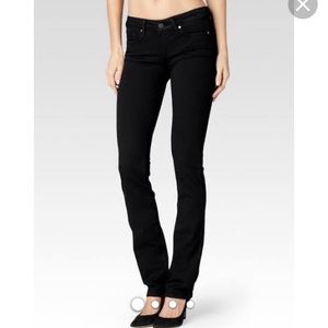 Paige skyline straight black jeans